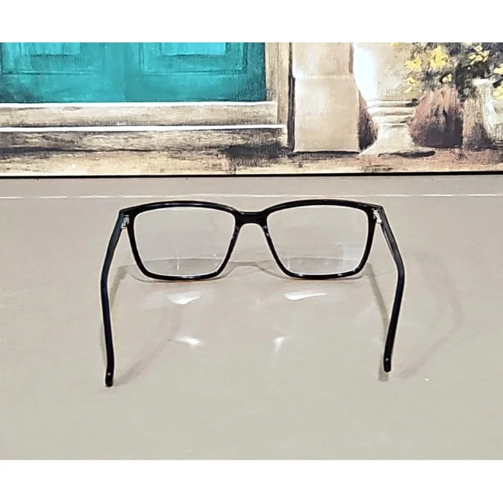 Adin Thomas Eyeglasses Frames AT-470 C1 Clear Brown Blue Square 54-15-140